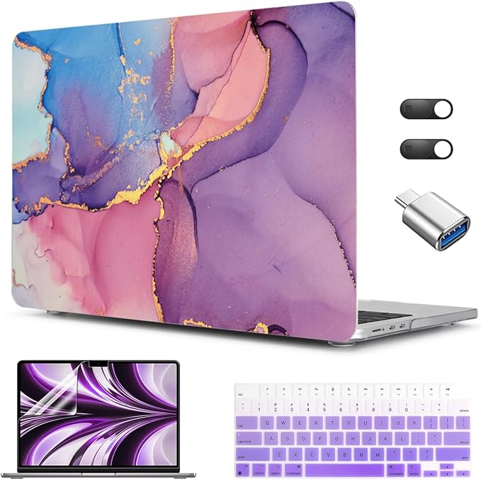 CISSOOK Compatible with MacBook Air 13.6 inch Case 2025 2024 2022 Release M4 M3 by CISSOOK