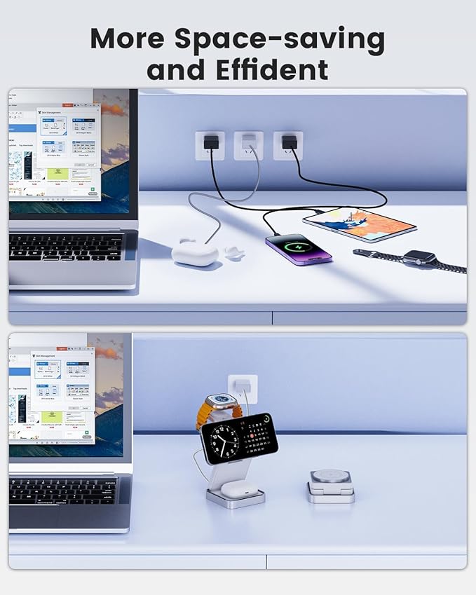 3-in-1 Wireless Charger for iPhone, 15W Fast Wireless Charging Station - Image 6
