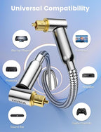 VANAUX 90-Degree Optical Audio Cable 6FT, 90 Degree to 90 Degree Fiber Optic - Image 6