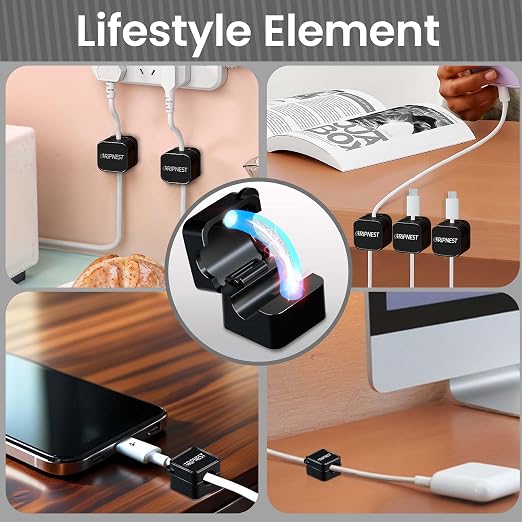 8 Pack Magnetic Cable Clips for Desk, Strong Adhesive Cord Organizer for Cable - Image 6