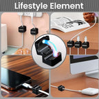 8 Pack Magnetic Cable Clips for Desk, Strong Adhesive Cord Organizer for Cable - Image 6