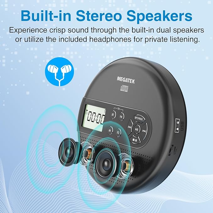 MEGATEK CP27BR Portable CD Player Bluetooth - Image 3