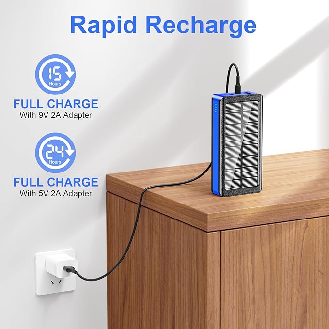 Solar Charger Power Bank 66800mAh Portable Charger - Image 4
