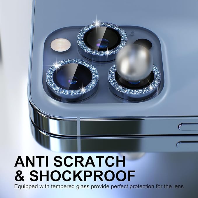 Choiche [3+1 for iPhone 13 Pro/iPhone 13 Pro Max Camera Lens Protector Bling - Image 3