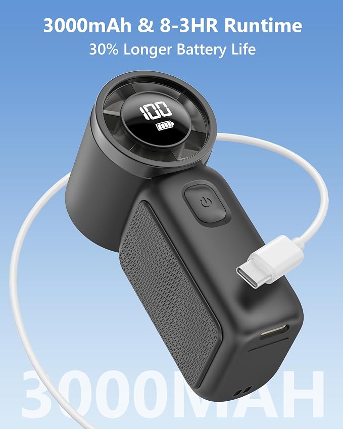 Portable Handheld Mini Fan, 6 Gear Wind, Hand Small Travel Personal Held Fans - Image 4