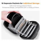 K&F Concept 10 in 1 Lens Filter Case, Hard Shell Camera Filter Pouch Up to 82mm - Image 2
