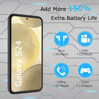 Battery Case for Galaxy S24, Slim Portable Protective Fast Charging Case Backup - Image 2