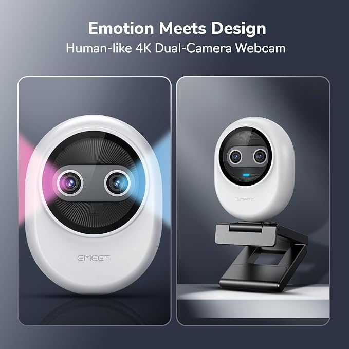 EMEET Piko 4K Webcam for Streaming, World’s 1st Dual-Camera AI-Powered 4K - Image 6