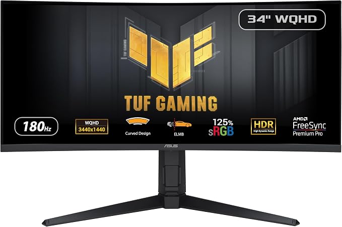 ASUS TUF Gaming 34” 1440P 1500R Curved Monitor by ASUS