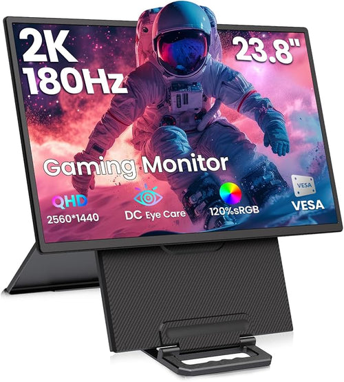 2K 180Hz Portable Monitor, 23.8" 2560x1440 QHD 120% SRGB IPS FreeSync Gaming by Redalf