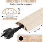 Floor Cord Cover Cavity 0.8"x0.37" Self Adhesive Cord Hider, 10FT Low Profile - Image 2