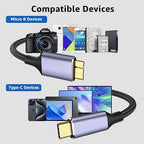 USB 3.1 Micro B to USB C Hard Drive Cables, 3.3FT 10 Gbps USB C to Micro B - Image 5