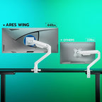 ARES WING Ultrawide Monitor Arm White - Image 2