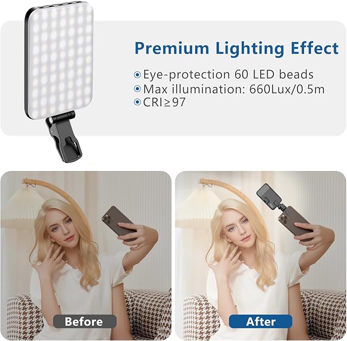 60 LED Portable Selfie Light Video Conference Lighting - Image 4