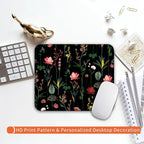 Square Mouse Pad Blooming Botanical Flowers, Personalized Premium-Textured - Image 6