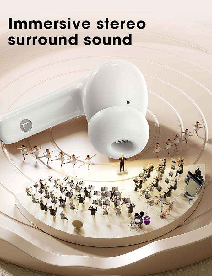 Wireless Earbuds Deep Bass Sound Ear Buds, LED Display Earphones - Image 2