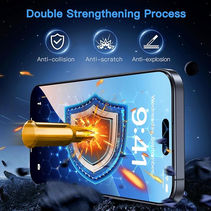 Uyiton Compatible with iPhone 16 Pro Max Screen Protector - Image 7