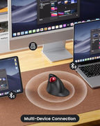 ProtoArc Vertical Wireless Trackball Mouse, EM05 NL Bluetooth Ergonomic - Image 4