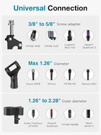 InnoGear Desk Mic Stand, 360° Rotatable Overhead Mic Boom Arm Microphone Stands - Image 7
