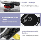 LP&No.1 Record Player with Built-in Stereo Speakers, LED Control, 3-Speed - Image 7