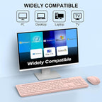 Wireless Keyboard and Mouse Combo, Full-Size Silent Ergonomic Keyboard and - Image 8