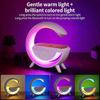 Table Lamp with Bluetooth Speaker, G Bedside Lamp with 15W Wireless Charger - Image 3