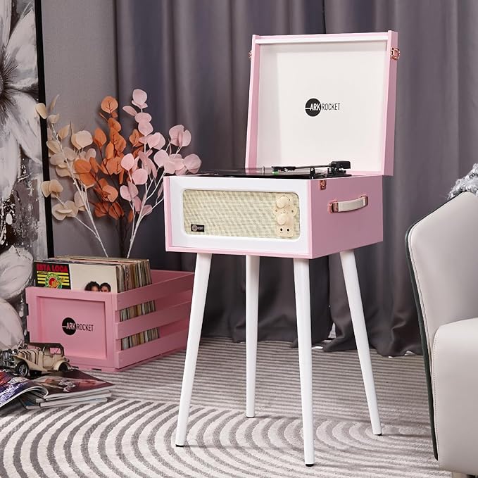 Arkrocket Discovery II 3-Speed Bluetooth Record Player Retro Console Turntable - Image 7