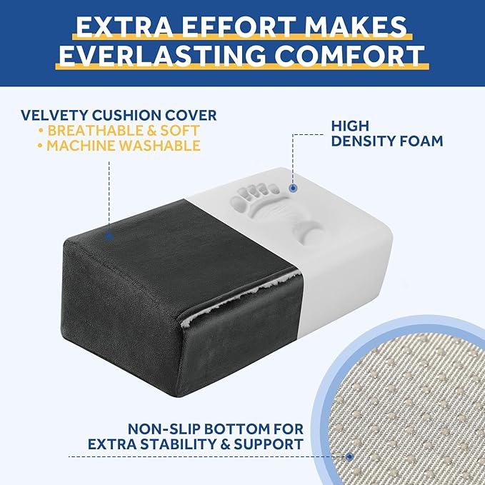 Foot Rest for Under Desk at Work, Adjustable Footrest for Office Chair & Gaming - Image 7