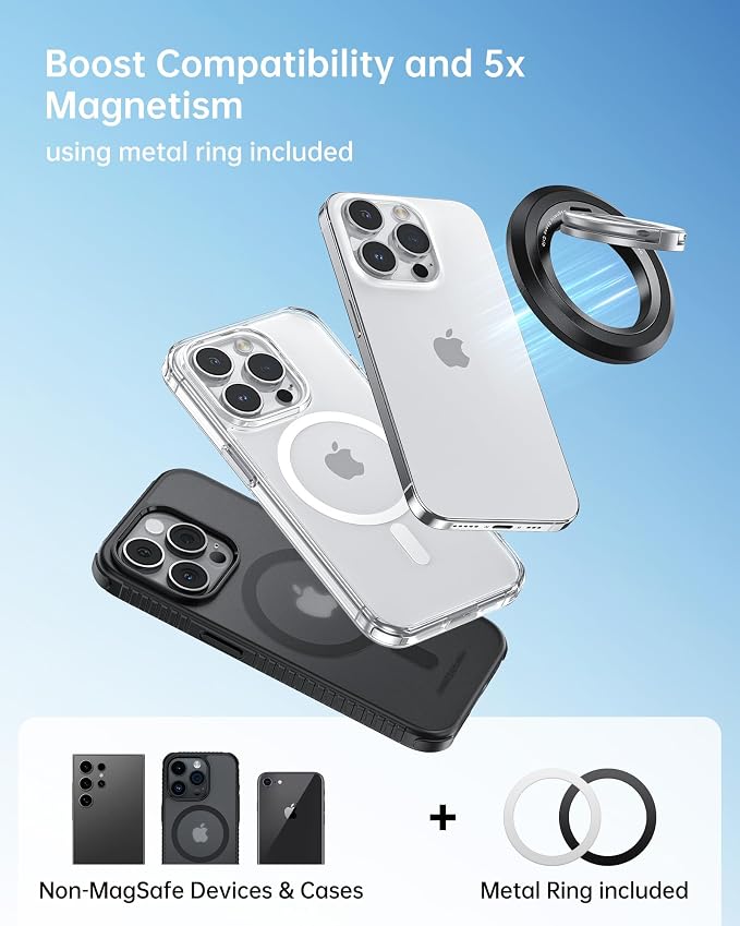 SYNCWIRE for MagSafe Ring Phone Holder, 360° Rotation Magnetic Cell Phone Grip - Image 8