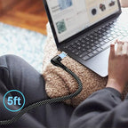 ZBF 100W USB C Magnetic Charging Cable, Right Angle Magnetic Phone Charger - Image 4