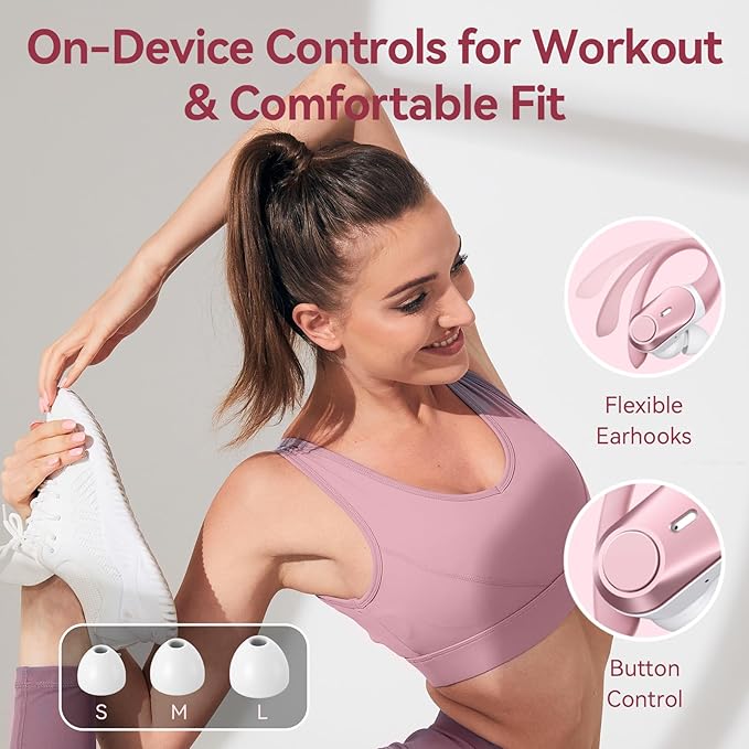 Active Noise Cancelling Ear Buds Wireless Earbuds 80H Playtime Bluetooth - Image 9