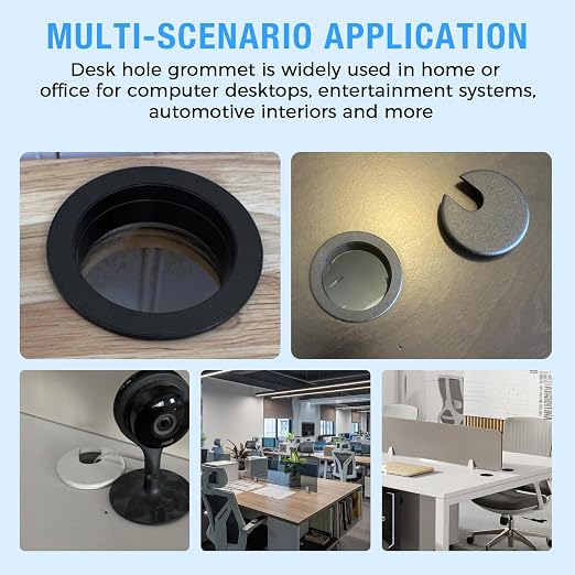 Desk Grommet 1-3/8", Desk Cord Hole Cover, Cable Grommet ABS Plastic, Desk Hole - Image 5