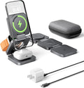 Qi2 Certified 3 in 1 Travel Charger MagSafe Compatible, Upgraded Foldable by LULULOOK