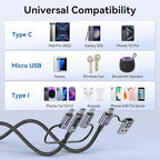 Multi Charger Cord 6 in 1 USB Cable Fast Charging Cable - Image 4