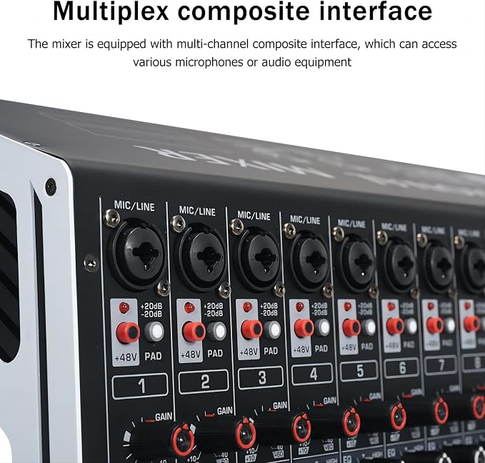 W IN-MIX DX16 Professional DJ Audio Mixer 16 Channel - Image 4