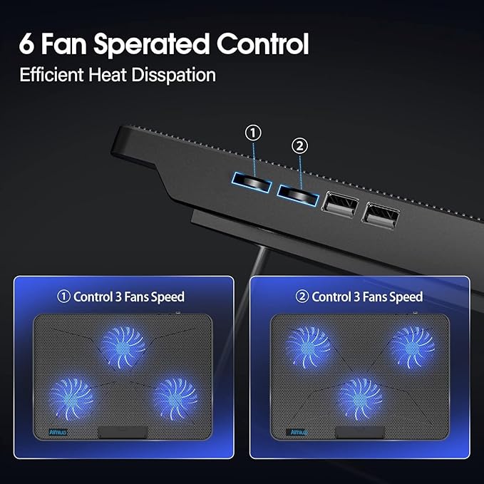 AIMIUZI Laptop Cooling Pad, Gaming Laptop Cooler - Image 5