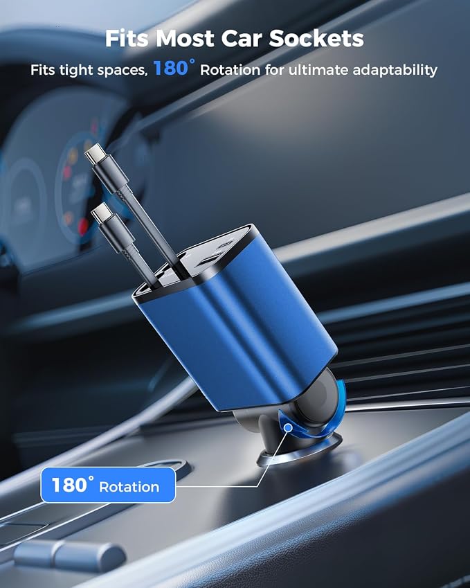 4 in 1 Retractable Car Charger, SUPERONE Smaller Fast Car Phone Charger 69W - Image 8