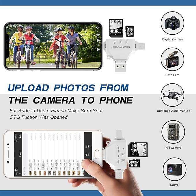 SD/Micro SD Card Reader for iPhone/ipad/Android/Mac/Computer/Camera, Portable - Image 5