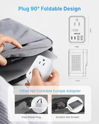 220V to 110V Travel Voltage Converter US to Europe, VINTAR 2000W Foldable - Image 4