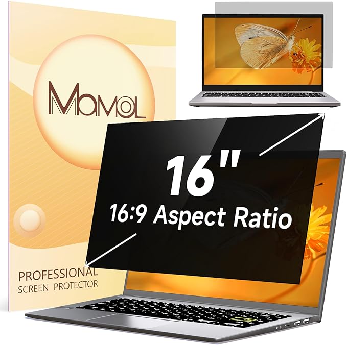 Mamol Laptop Privacy Screen 16 Inch, Compatible by Mamol