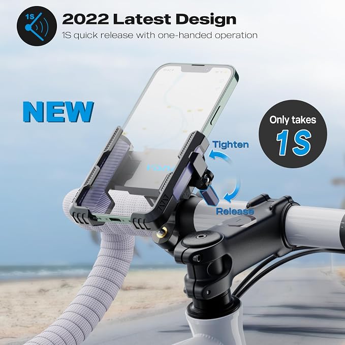 New Upgraded Bike Phone Mount Holder Two Connectors Quickly Lock and Release - Image 2