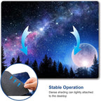 Mouse Pad, Forest Moon Mouse Pad, Washable Square Cloth Mousepad - Image 6