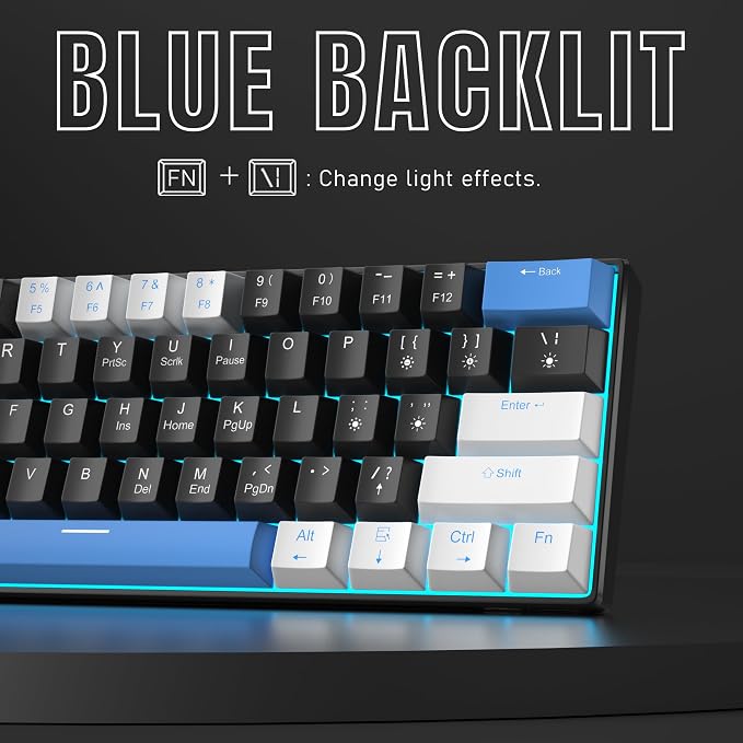 60% Mechanical Gaming Keyboard, Detachable Type-C Cable Mini Keyboard - Image 6