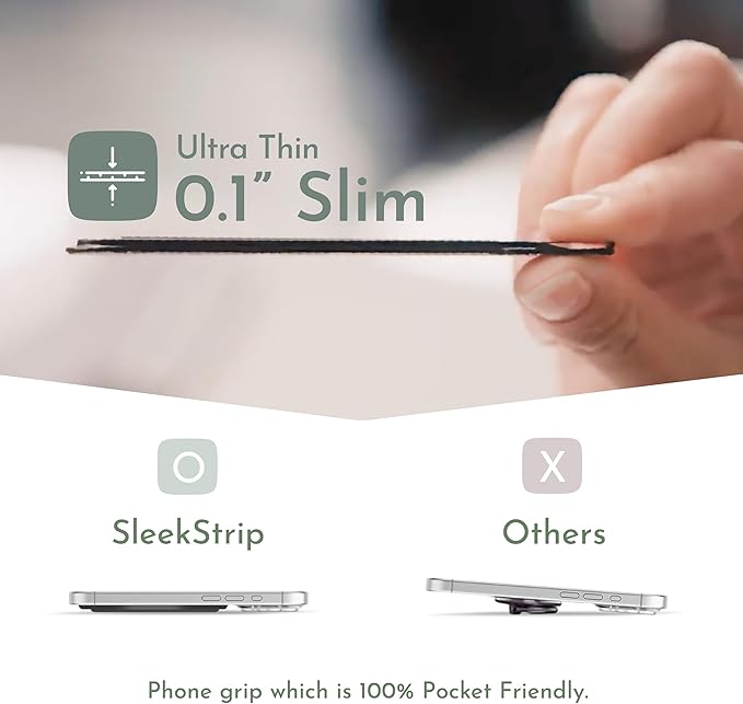 Phone Grip, Ultra Thin Cell Phone Grips Finger Holder Kickstand - Image 2