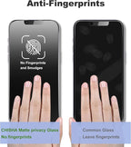 Matte Privacy Screen Protector for iPhone 14/iPhone 13Pro /13 Screen Protector - Image 3