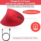 Vassink Ergonomic Rechargeable Wireless Mouse, 2.4Hz Rechargeable Wireless - Image 4