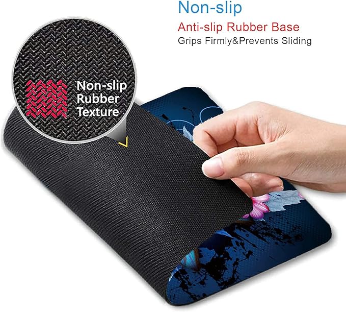Blue Butterfly Mouse Pad Non-Slip Rubber Base Gaming MousePads - Image 3