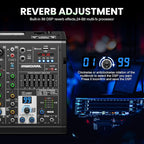 6 Channel Audio Interface Dj Mixer Soundboard Console 99 Dsp Reverb Delay - Image 5