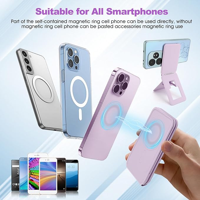 Phone Stand, Foldable Magnetic Phone Tripod, Angle Adjustment & Strong Magnets - Image 3