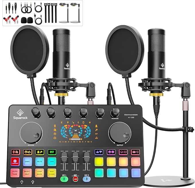 Podcast Equipment Bundle for 2 by SquarockTek